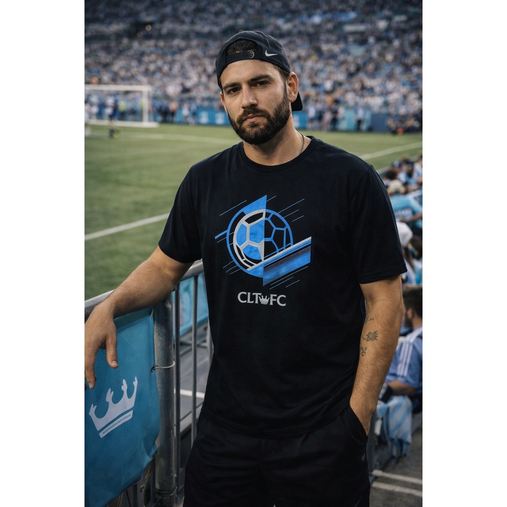 MLS Charlotte FC Graphic T-Shirt Cotton Soccer Fan Gear Streetwear Casual XXL